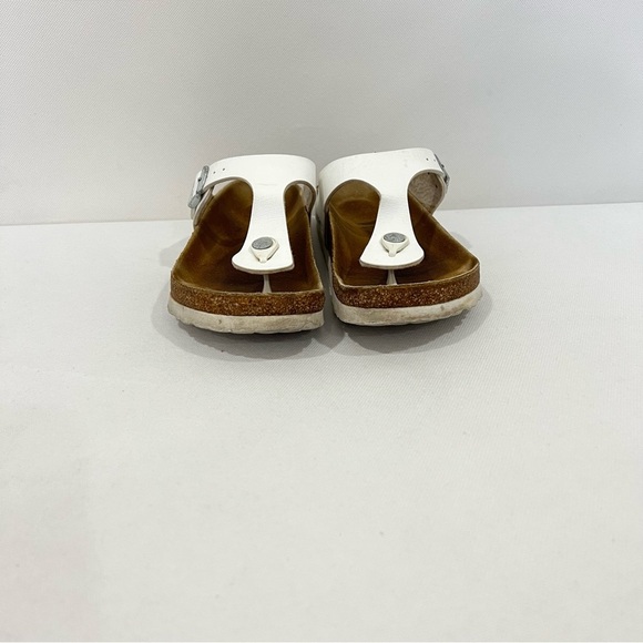 Birkenstock Gizeh Sandal White Leather Sandals Size 38 (US 7) - Picture 2 of 14